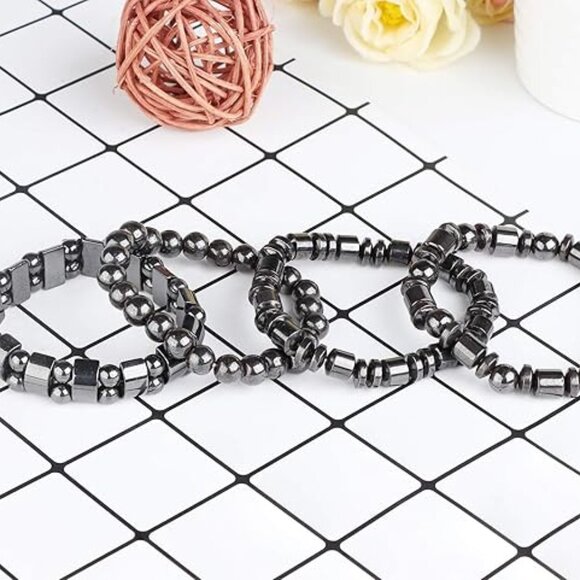 4Pcs Hematite Bracelet for Men Women Bangle Bracelet Magnetic Tiger Eye - Picture 3 of 6